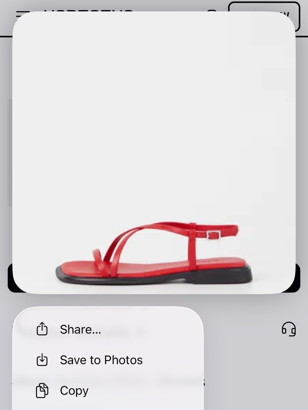 Vagabond Izzy Red Leather Sandal